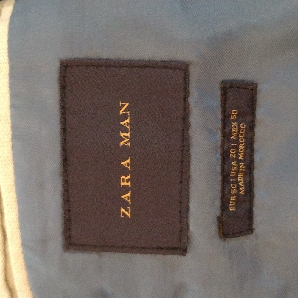Zara Blue Men's Blazer With Elbow Patches - Picture 7 of 7